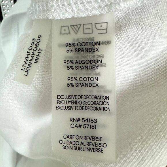 Karl Lagerfeld Paris Rhinestones Tee - Size Large - Picture 7 of 8